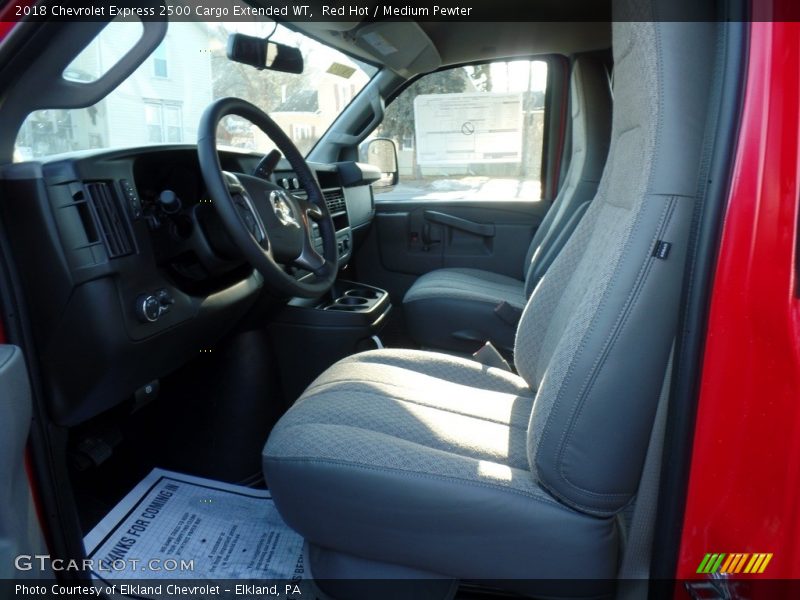 Red Hot / Medium Pewter 2018 Chevrolet Express 2500 Cargo Extended WT
