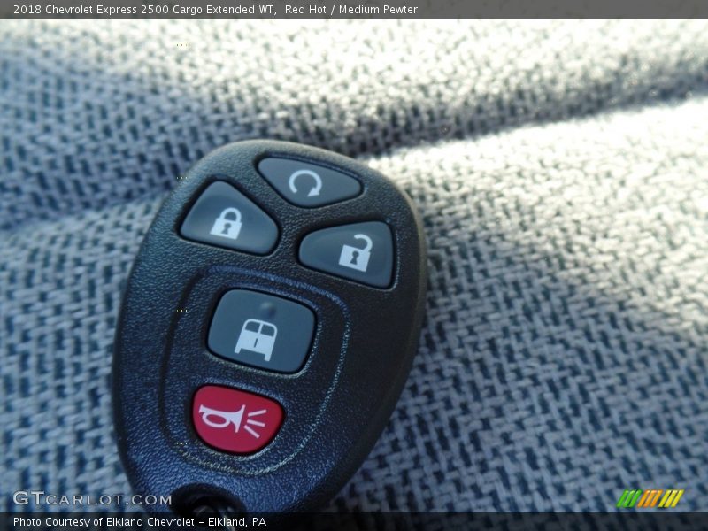 Red Hot / Medium Pewter 2018 Chevrolet Express 2500 Cargo Extended WT