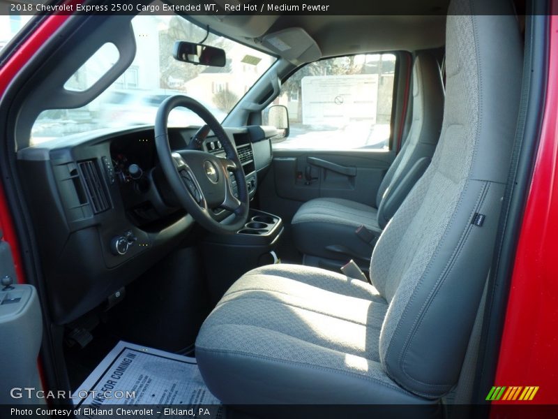 Red Hot / Medium Pewter 2018 Chevrolet Express 2500 Cargo Extended WT