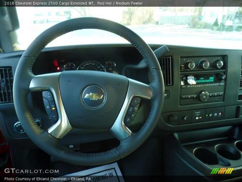 Red Hot / Medium Pewter 2018 Chevrolet Express 2500 Cargo Extended WT