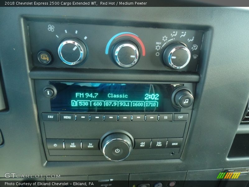 Red Hot / Medium Pewter 2018 Chevrolet Express 2500 Cargo Extended WT