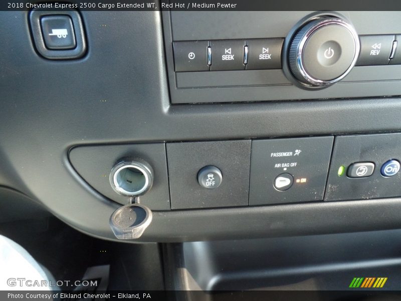 Red Hot / Medium Pewter 2018 Chevrolet Express 2500 Cargo Extended WT