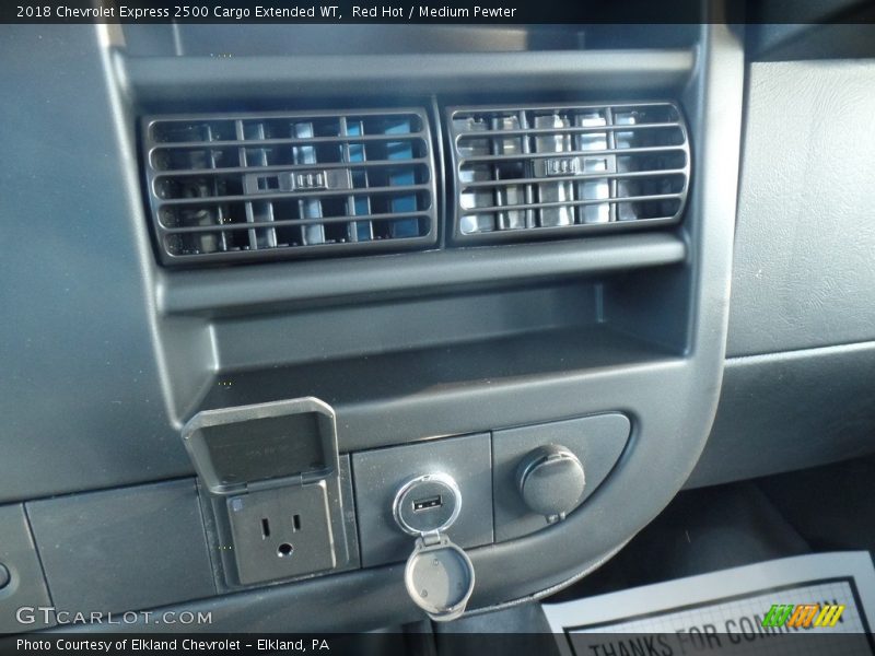 Red Hot / Medium Pewter 2018 Chevrolet Express 2500 Cargo Extended WT