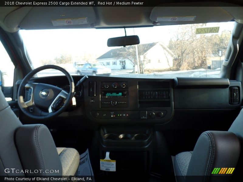 Red Hot / Medium Pewter 2018 Chevrolet Express 2500 Cargo Extended WT