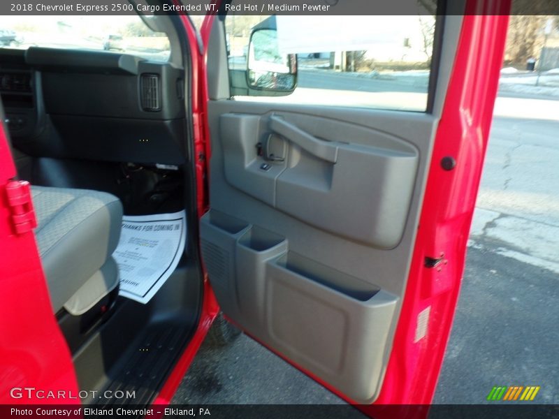 Red Hot / Medium Pewter 2018 Chevrolet Express 2500 Cargo Extended WT