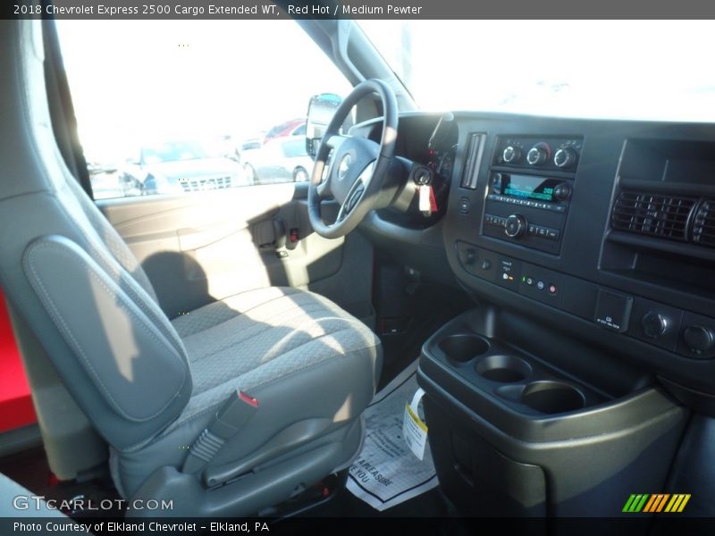 Red Hot / Medium Pewter 2018 Chevrolet Express 2500 Cargo Extended WT