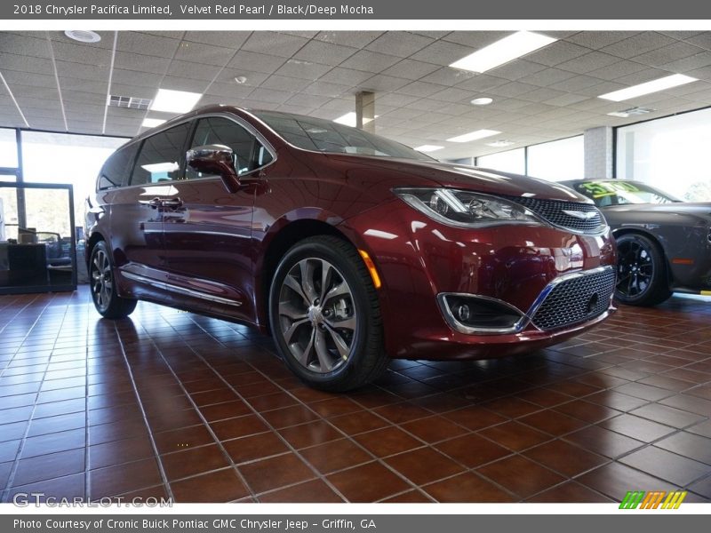 Velvet Red Pearl / Black/Deep Mocha 2018 Chrysler Pacifica Limited