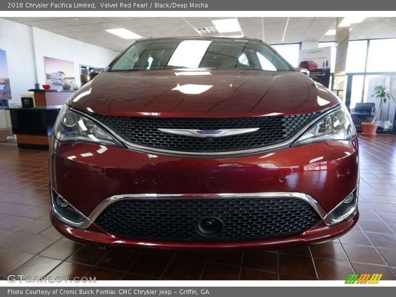 Velvet Red Pearl / Black/Deep Mocha 2018 Chrysler Pacifica Limited