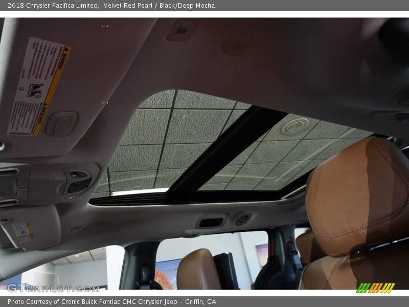 Velvet Red Pearl / Black/Deep Mocha 2018 Chrysler Pacifica Limited
