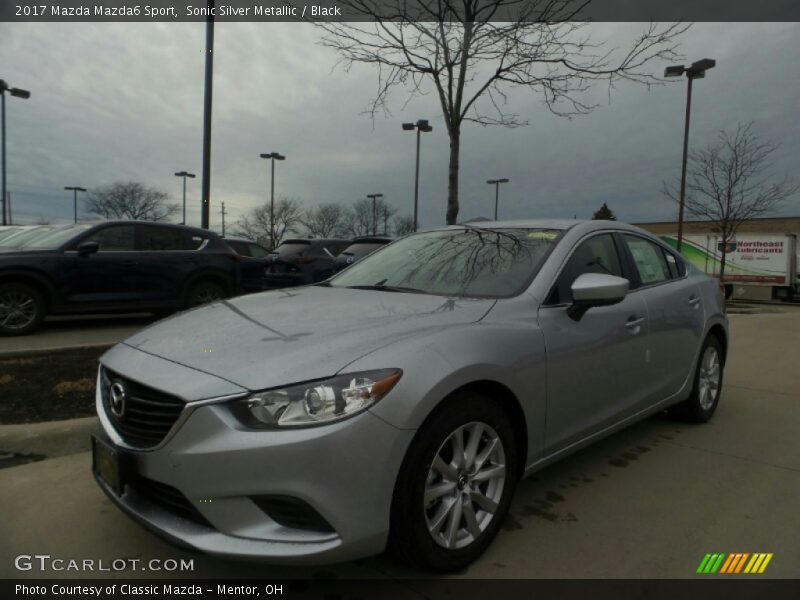 Sonic Silver Metallic / Black 2017 Mazda Mazda6 Sport