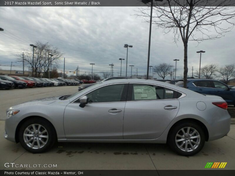 Sonic Silver Metallic / Black 2017 Mazda Mazda6 Sport