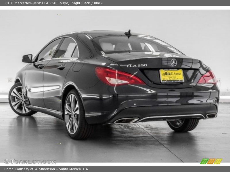 Night Black / Black 2018 Mercedes-Benz CLA 250 Coupe
