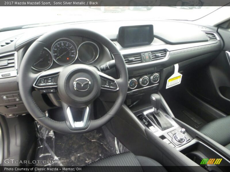 Sonic Silver Metallic / Black 2017 Mazda Mazda6 Sport