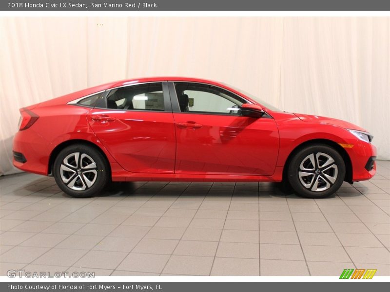 San Marino Red / Black 2018 Honda Civic LX Sedan