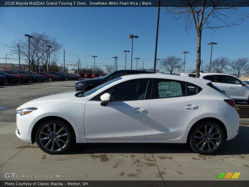 Snowflake White Pearl Mica / Black 2018 Mazda MAZDA3 Grand Touring 5 Door
