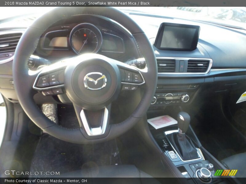 Snowflake White Pearl Mica / Black 2018 Mazda MAZDA3 Grand Touring 5 Door