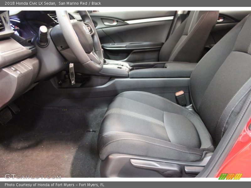 San Marino Red / Black 2018 Honda Civic LX Sedan
