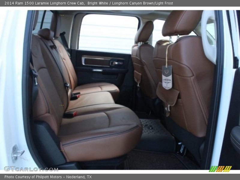 Bright White / Longhorn Canyon Brown/Light Frost 2014 Ram 1500 Laramie Longhorn Crew Cab