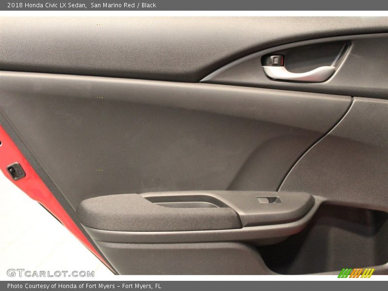 San Marino Red / Black 2018 Honda Civic LX Sedan