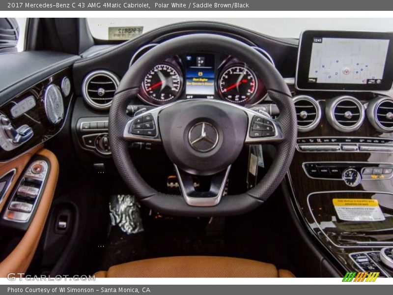 Polar White / Saddle Brown/Black 2017 Mercedes-Benz C 43 AMG 4Matic Cabriolet