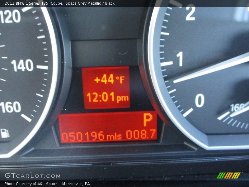 Space Grey Metallic / Black 2012 BMW 1 Series 135i Coupe