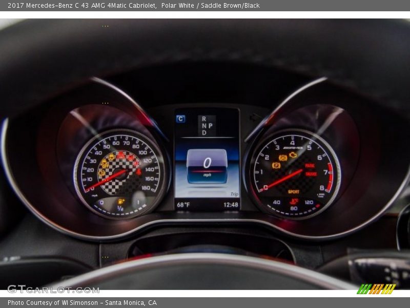 Polar White / Saddle Brown/Black 2017 Mercedes-Benz C 43 AMG 4Matic Cabriolet