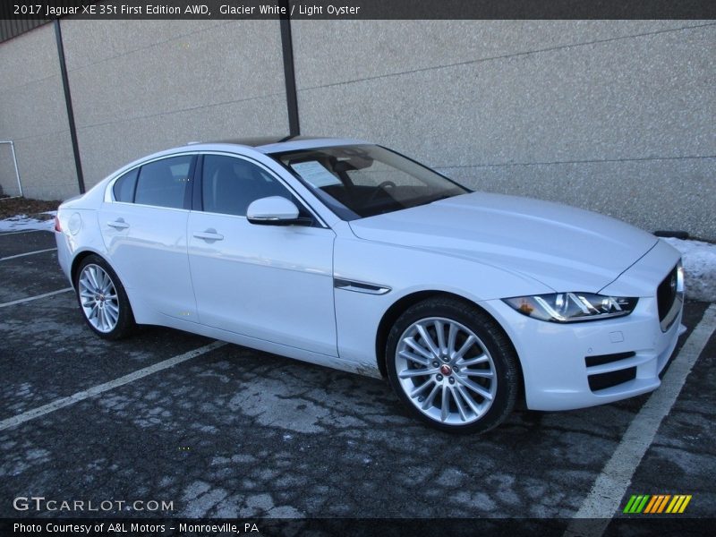 Glacier White / Light Oyster 2017 Jaguar XE 35t First Edition AWD