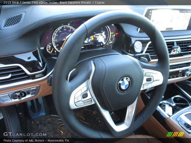 Black Sapphire Metallic / Cognac 2018 BMW 7 Series 740i xDrive Sedan