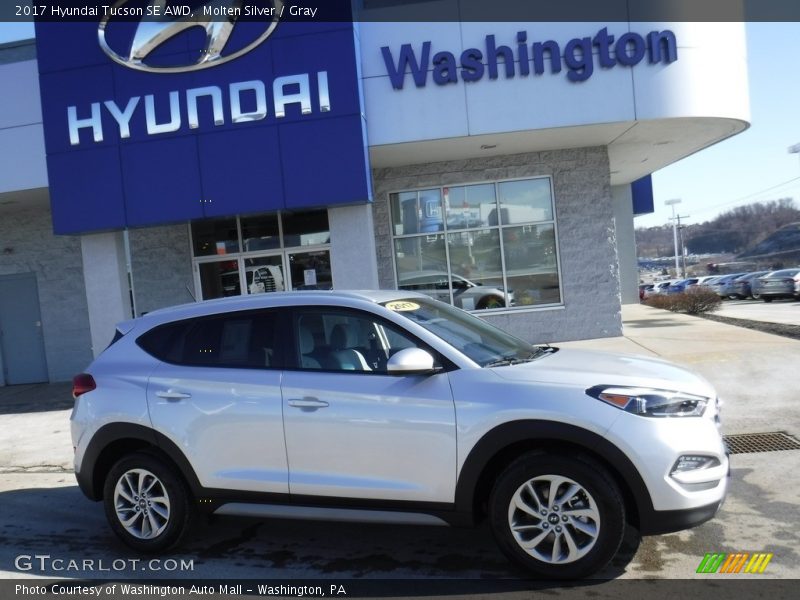 Molten Silver / Gray 2017 Hyundai Tucson SE AWD