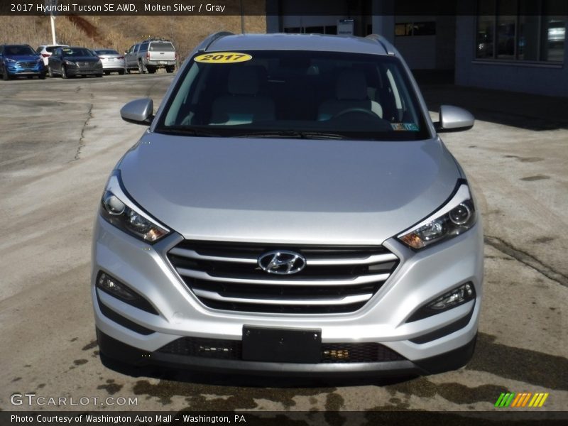 Molten Silver / Gray 2017 Hyundai Tucson SE AWD