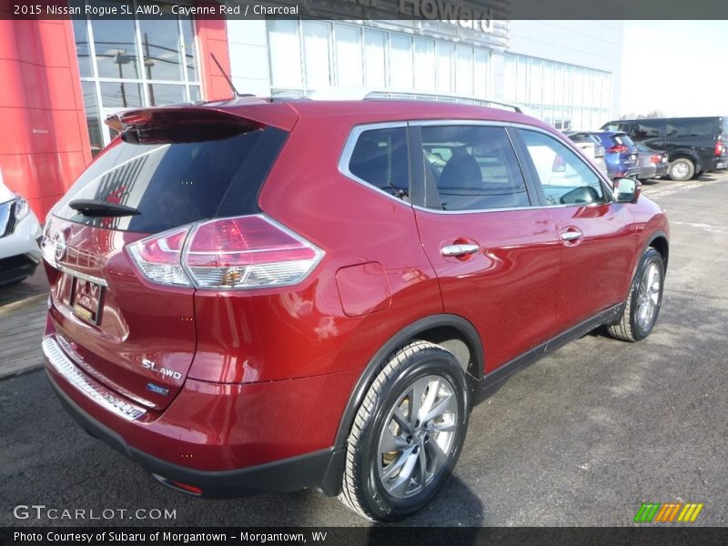 Cayenne Red / Charcoal 2015 Nissan Rogue SL AWD