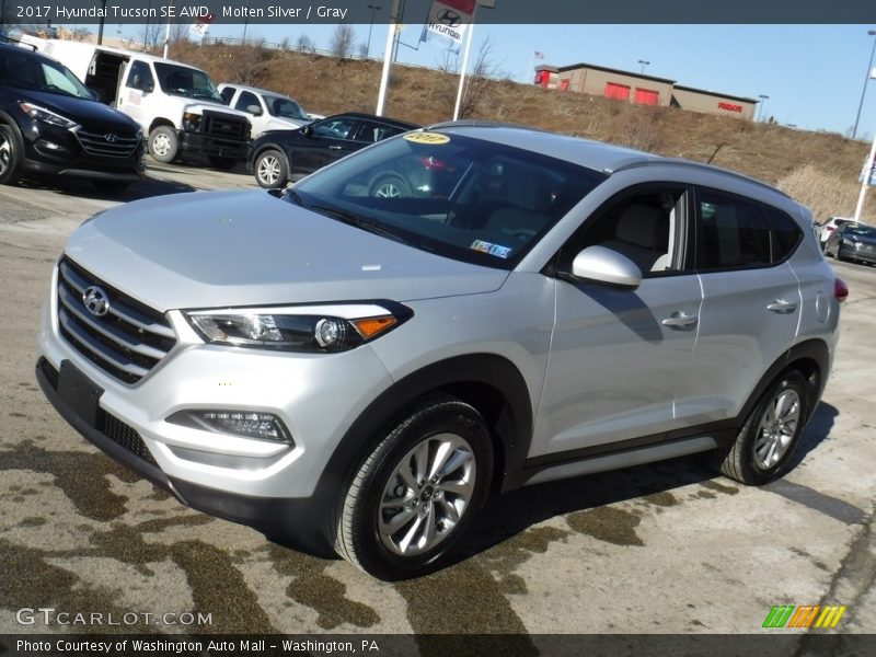 Molten Silver / Gray 2017 Hyundai Tucson SE AWD