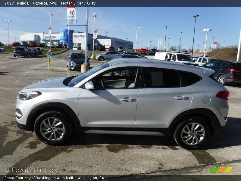 Molten Silver / Gray 2017 Hyundai Tucson SE AWD