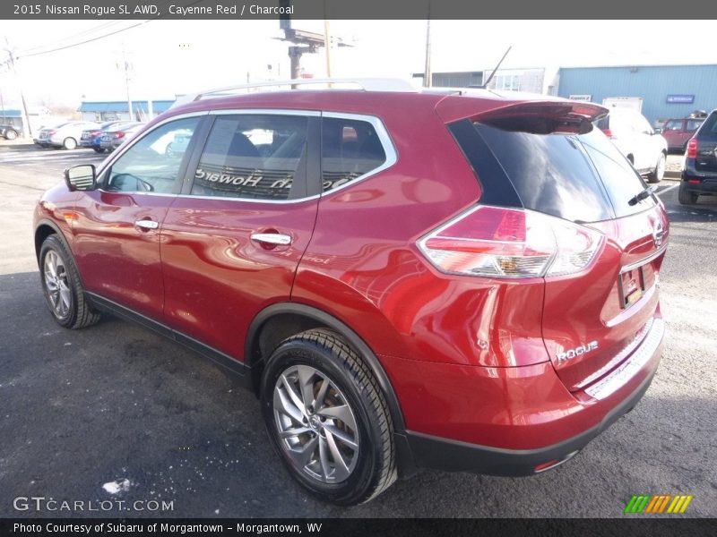 Cayenne Red / Charcoal 2015 Nissan Rogue SL AWD