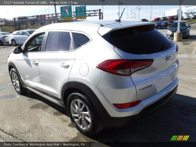 Molten Silver / Gray 2017 Hyundai Tucson SE AWD
