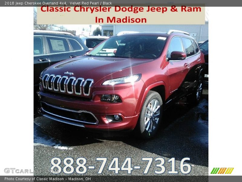 Velvet Red Pearl / Black 2018 Jeep Cherokee Overland 4x4
