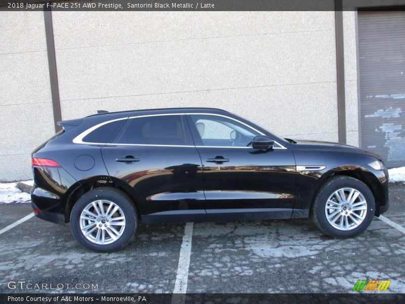 Santorini Black Metallic / Latte 2018 Jaguar F-PACE 25t AWD Prestige