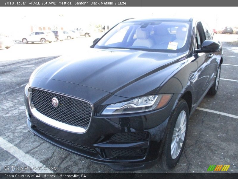 Santorini Black Metallic / Latte 2018 Jaguar F-PACE 25t AWD Prestige