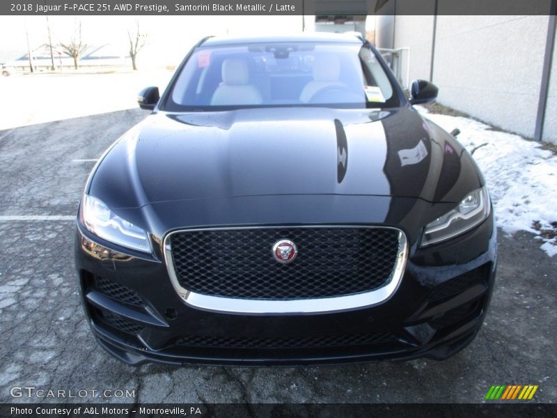 Santorini Black Metallic / Latte 2018 Jaguar F-PACE 25t AWD Prestige