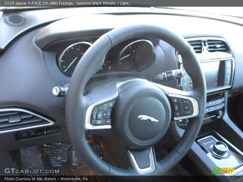 Santorini Black Metallic / Latte 2018 Jaguar F-PACE 25t AWD Prestige