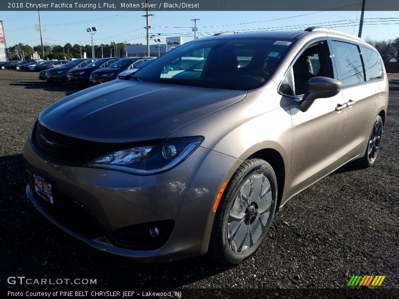 Molten Silver / Black/Diesel 2018 Chrysler Pacifica Touring L Plus