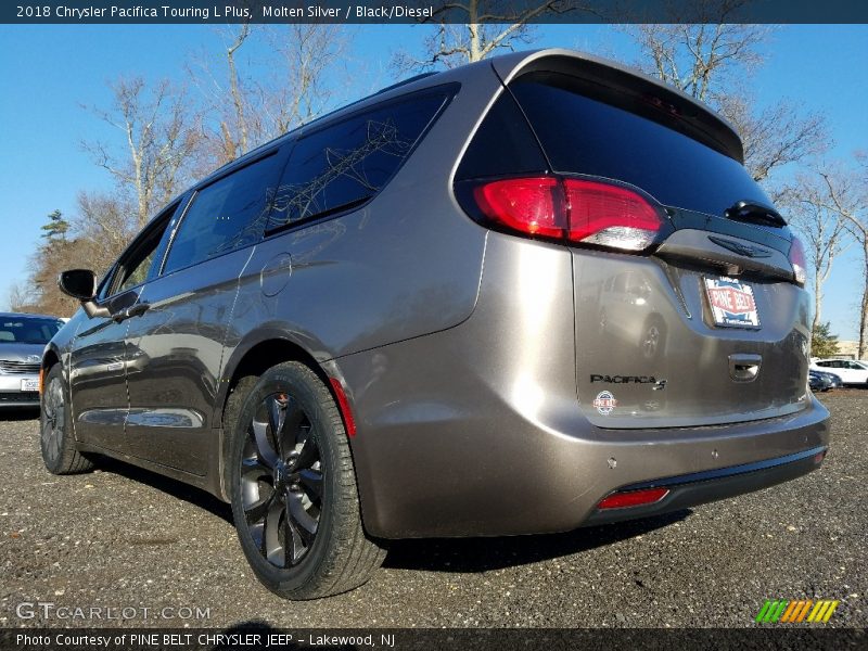 Molten Silver / Black/Diesel 2018 Chrysler Pacifica Touring L Plus