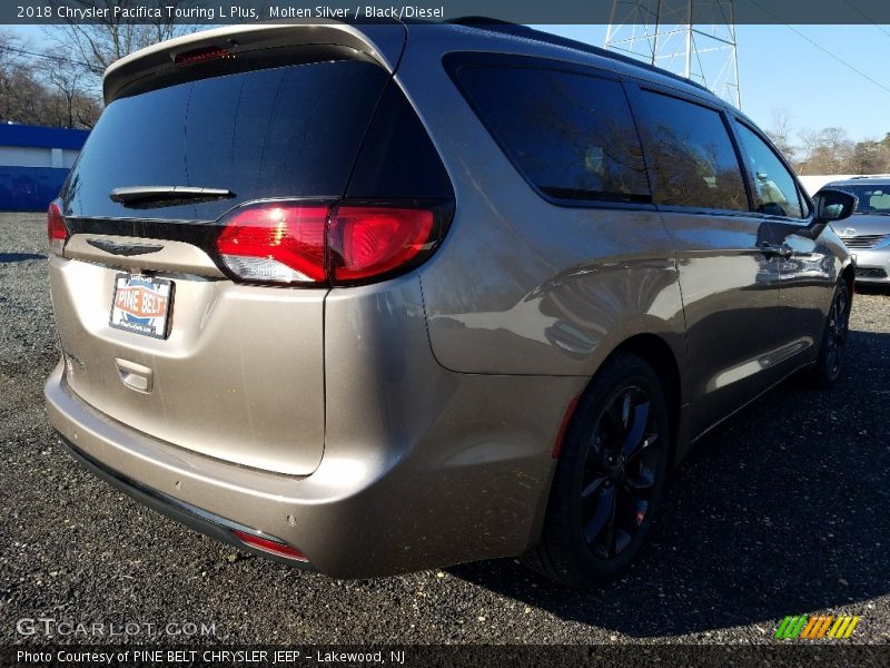 Molten Silver / Black/Diesel 2018 Chrysler Pacifica Touring L Plus
