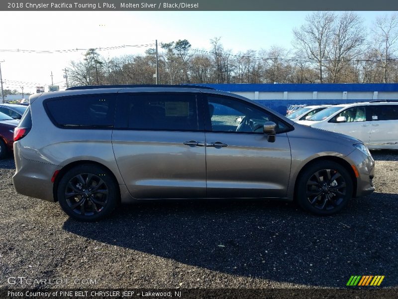 Molten Silver / Black/Diesel 2018 Chrysler Pacifica Touring L Plus