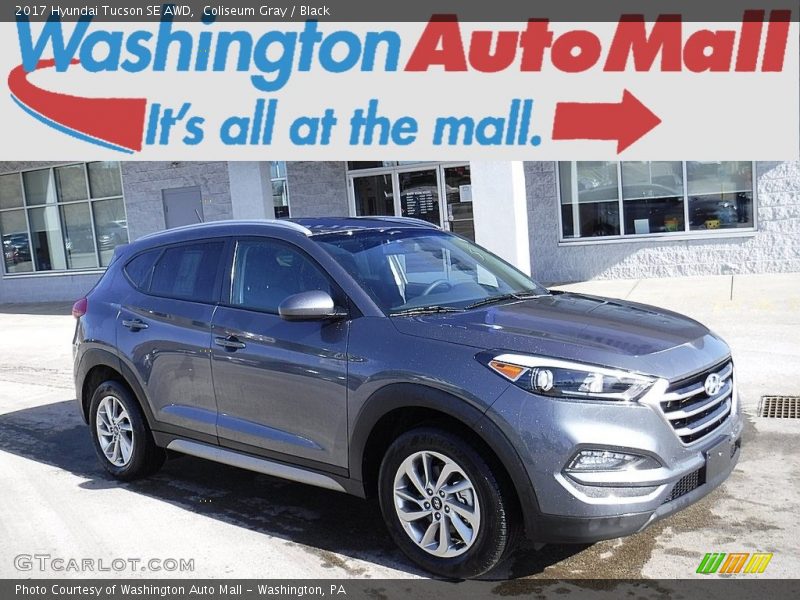 Coliseum Gray / Black 2017 Hyundai Tucson SE AWD
