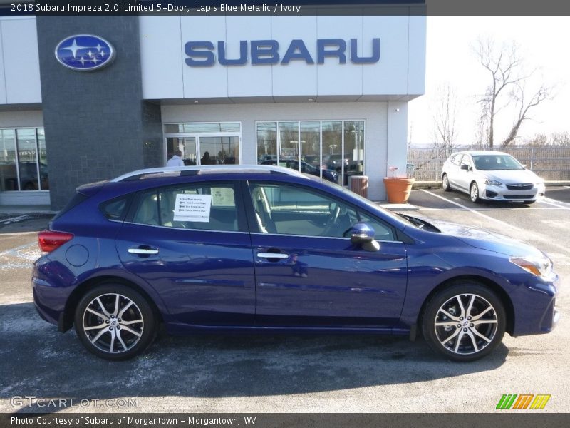 Lapis Blue Metallic / Ivory 2018 Subaru Impreza 2.0i Limited 5-Door