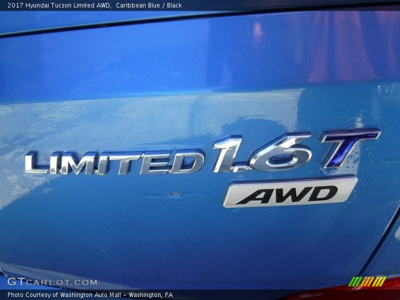 Caribbean Blue / Black 2017 Hyundai Tucson Limited AWD