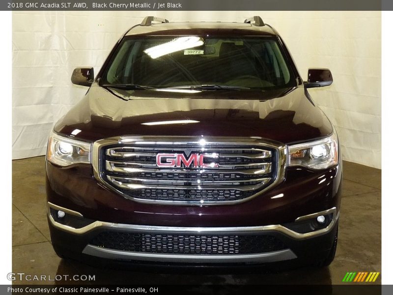 Black Cherry Metallic / Jet Black 2018 GMC Acadia SLT AWD