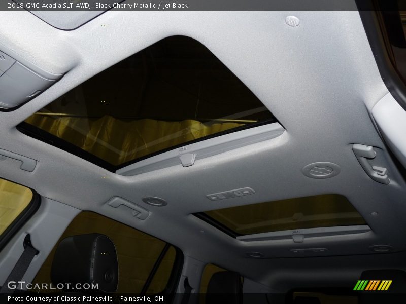 Black Cherry Metallic / Jet Black 2018 GMC Acadia SLT AWD