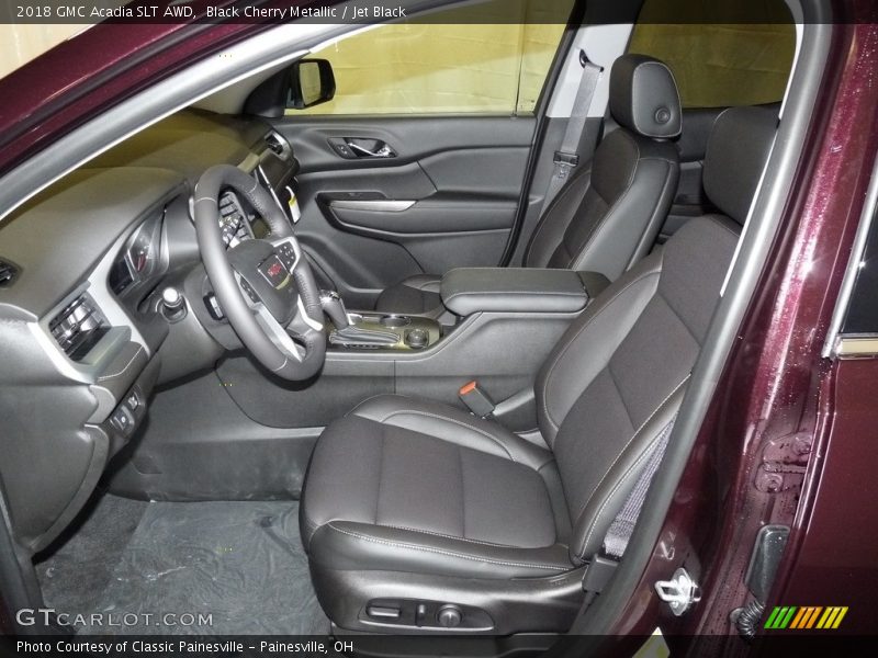 Black Cherry Metallic / Jet Black 2018 GMC Acadia SLT AWD